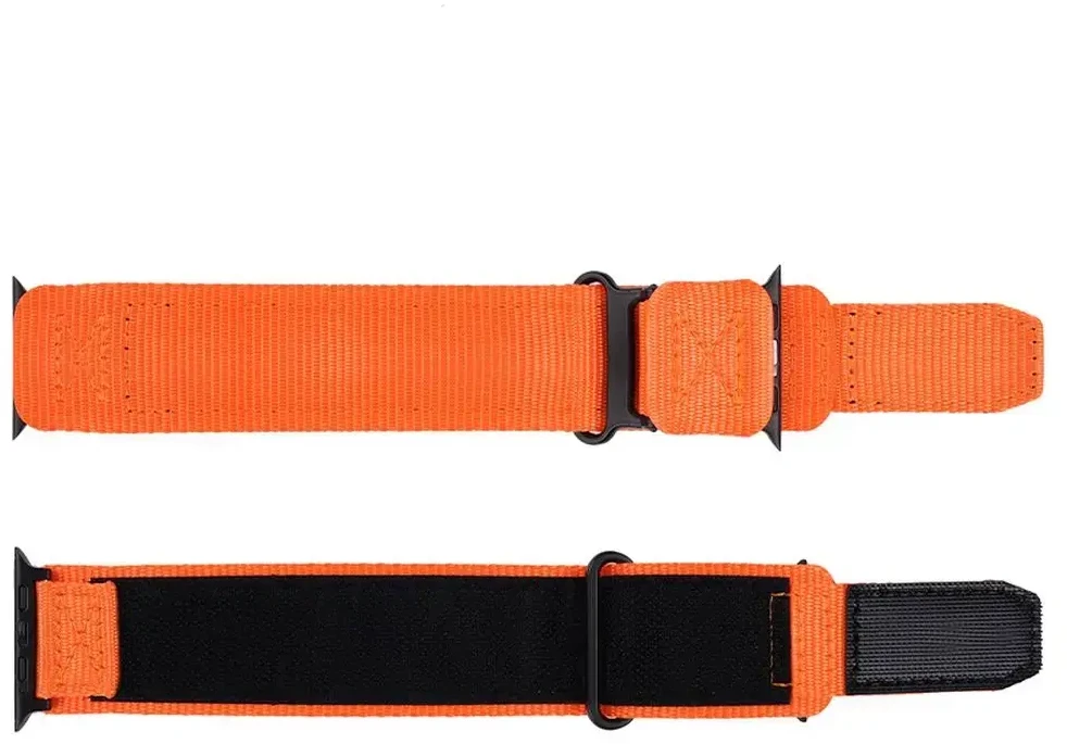 FORCELL F-DESIGN FA05 nylon apyrankė skirta Apple Watch 42 / 44 / 45 / 49 mm oranžinės spalvos