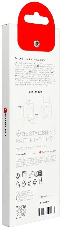 FORCELL F-DESIGN FA10 stainless steel apyrankė skirta Apple Watch 42 / 44 / 45 / 49 mm sidabro spalvos