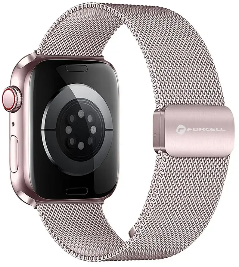 „Apple Watch“ dirželis Forcell F-Design FA14 magnetinis plienas 42 / 44 / 45 / 49 mm rožinis