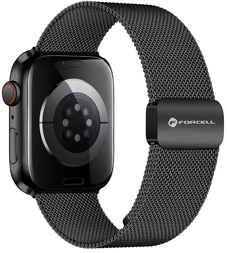 „Apple Watch“ dirželis Forcell F-Design FA14 magnetinis plienas 38/40/41 mm juodas