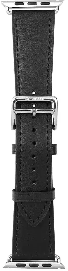 „Apple Watch“ dirželis Forcell F-Design FA20 skylučių dirbtinės odos 42/44/45/49 mm, juodas