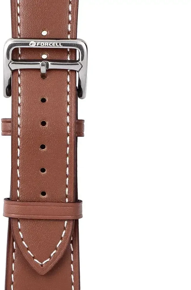 „Apple Watch“ dirželis Forcell F-Design FA20 skylučių dirbtinės odos 38/40/41 mm rudas