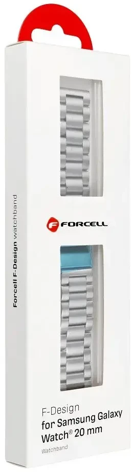FORCELL F-DESIGN FS06 apyrankė skirta Samsung Galaxy Watch 20 mm sidabro spalvos