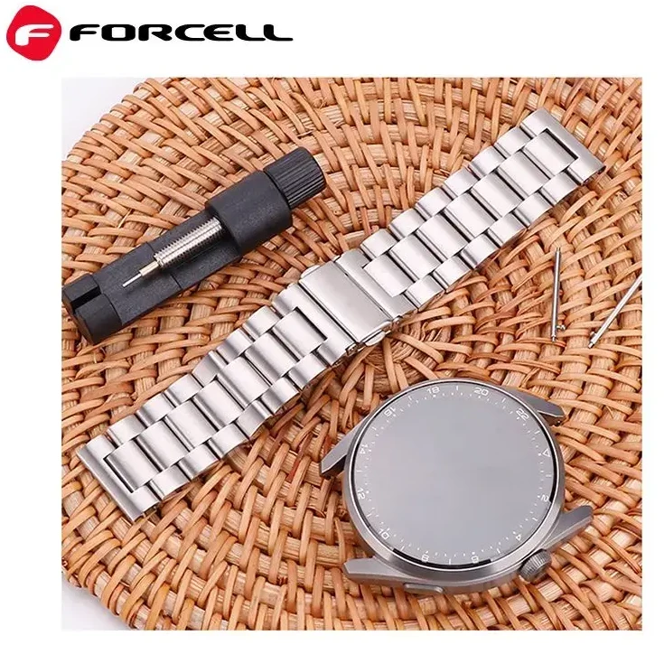 FORCELL F-DESIGN FS06 apyrankė skirta Samsung Galaxy Watch 22 mm sidabro spalvos