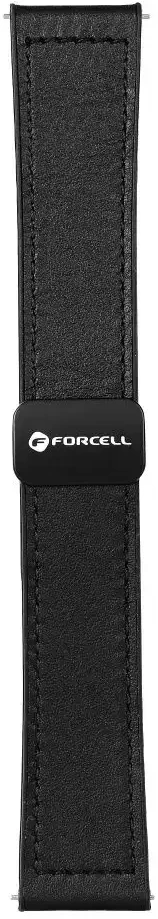 Forcell Magnetinis dirželis „Samsung Galaxy Watch ECCF3 F-Design FS20“ laikrodžiui, 20 mm, juodas, eko oda