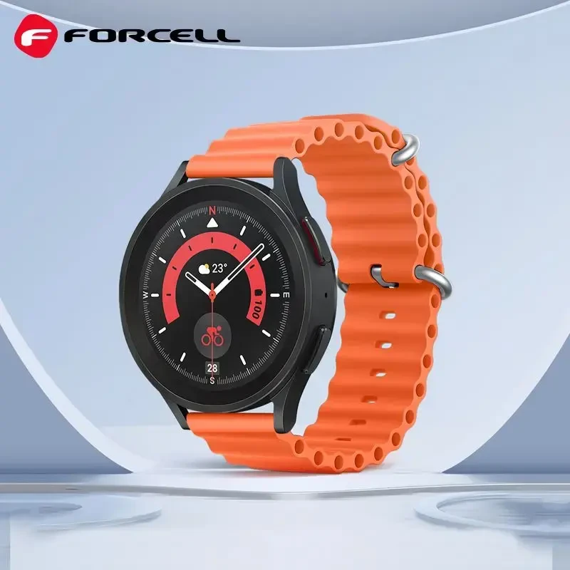 FORCELL F-DESIGN FS01 apyrankė skirta Samsung Galaxy Watch 22 mm oranžinės spalvos