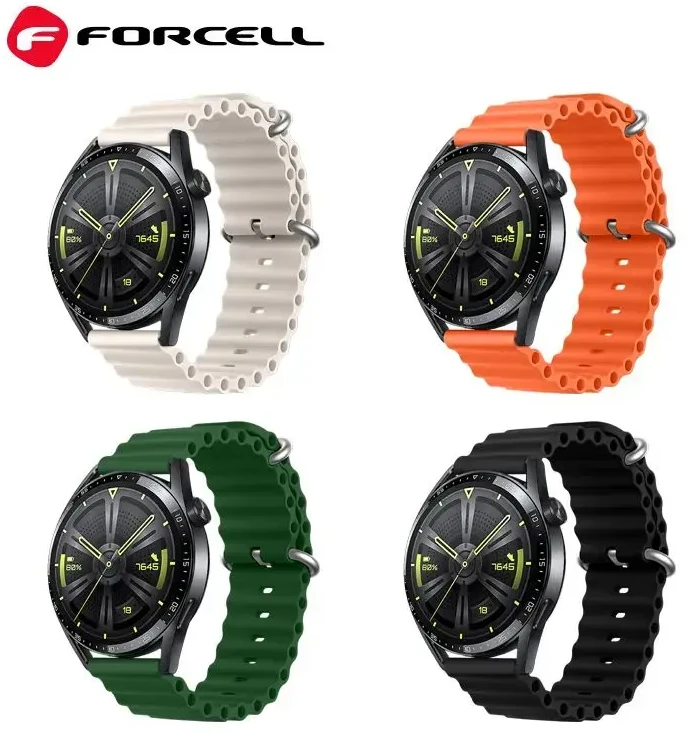 FORCELL F-DESIGN FS01 apyrankė skirta Samsung Galaxy Watch 22 mm oranžinės spalvos
