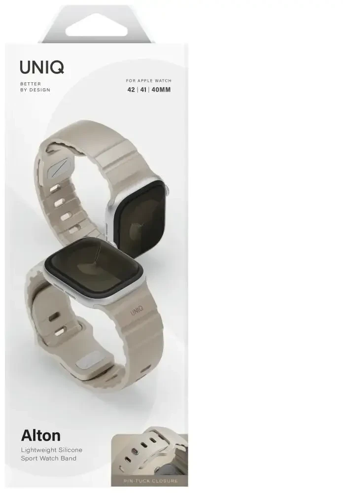 Dirželis UNIQ Alton do Apple Watch 42/41/40mm Silicone smėlio