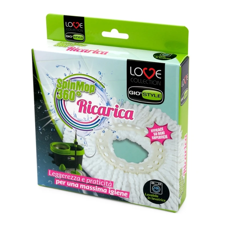 Lumarko GIOSTYLE Keičiama mikropluošto šluostė "Love Spin mop 360°