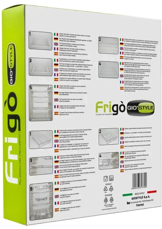 Style Universali šaldytuvo lentyna su stalčiumi, skirta „Frigo 38-53“ 3x35 5x8 7cm 8000303313700