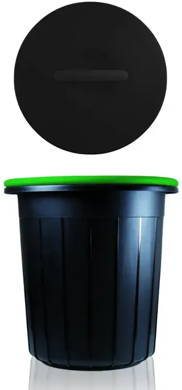 Style Waste bin Eco solution 16L 33x33x33,5cm dark pilkas/žalias