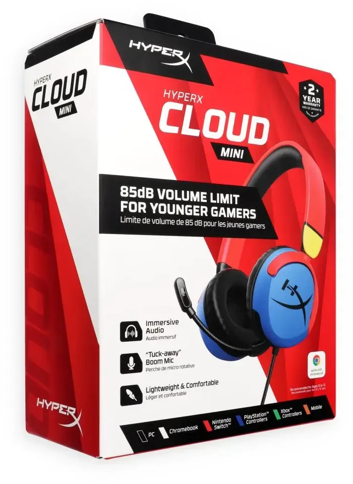 Laidinės žaidimų ausinės vaikams HyperX Cloud mini Multi