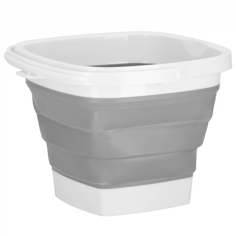Springos Sulankstomas kibiras 10L pilkas/baltas