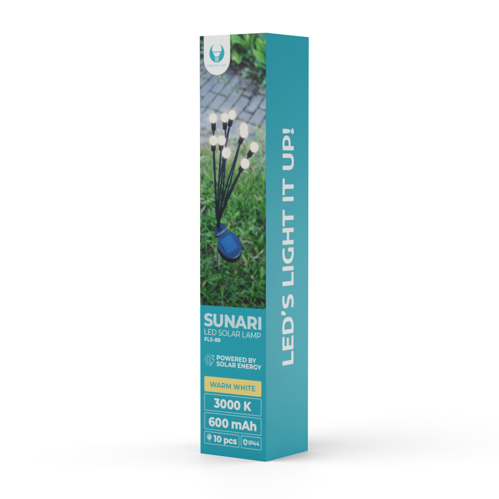 TelForceone SUNARI saulės lempa LED FLS-89 saulės ugniagesiai x10 3000K 600mAh Li-Ion Forever Light