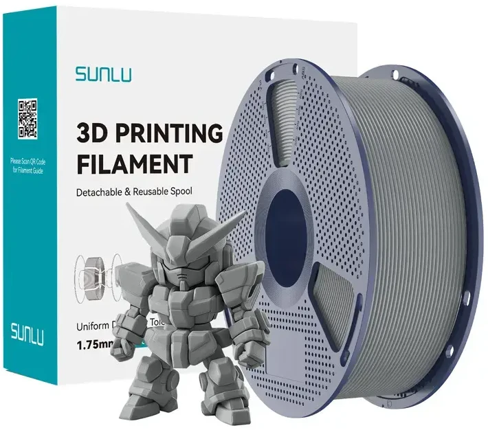 Sunlu PLA+ 2.0 Filament (Gray)