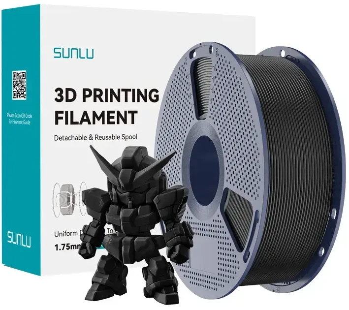 Sunlu PLA+ 2.0 Filament (Juodas)