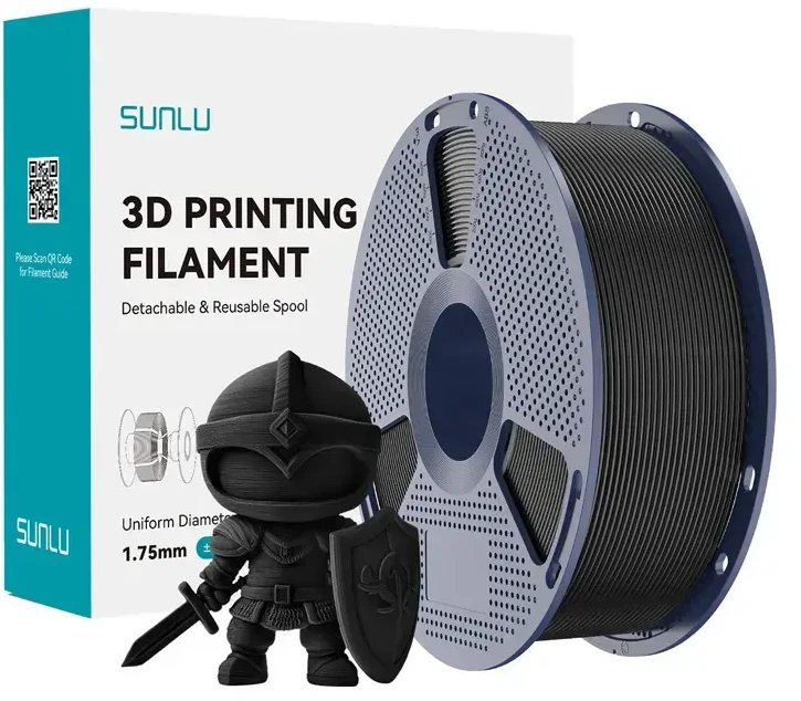 Sunlu PLA+ Filament (Juodas)