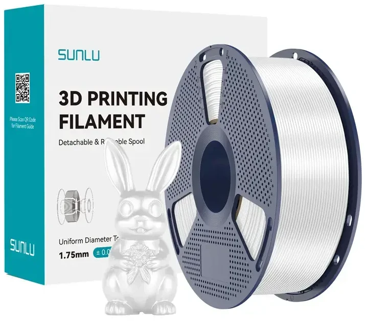 Sunlu PLA+ Silk Filament (Baltas)