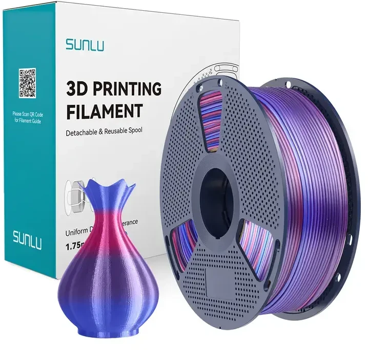 Sunlu PLA+ Silk Filament (Rainbow 02)