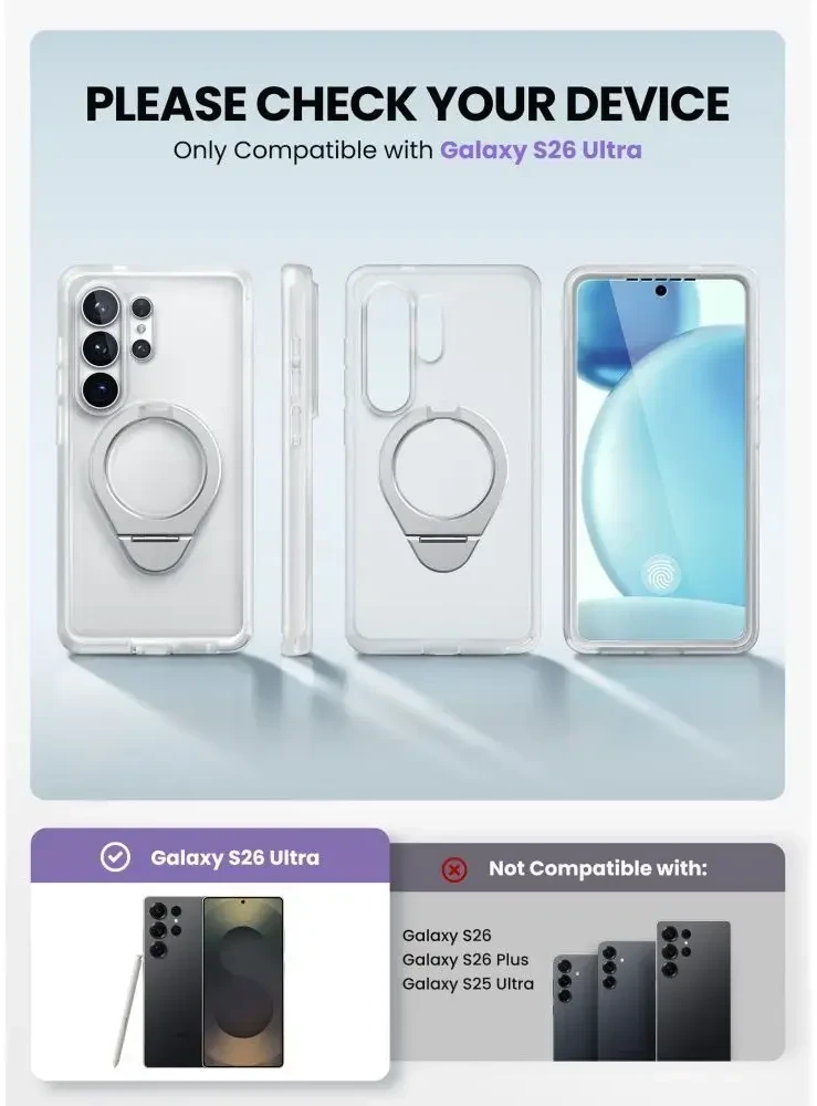 Dėklas SupCase Cosmo Mag MagSafe Samsung Galaxy S26 Ultra Frost skaidrus