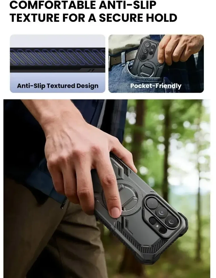 Dėklas SupCase IBLSN ArmorBox Clip Mag MagSafe Samsung Galaxy S26 Ultra juodos spalvos