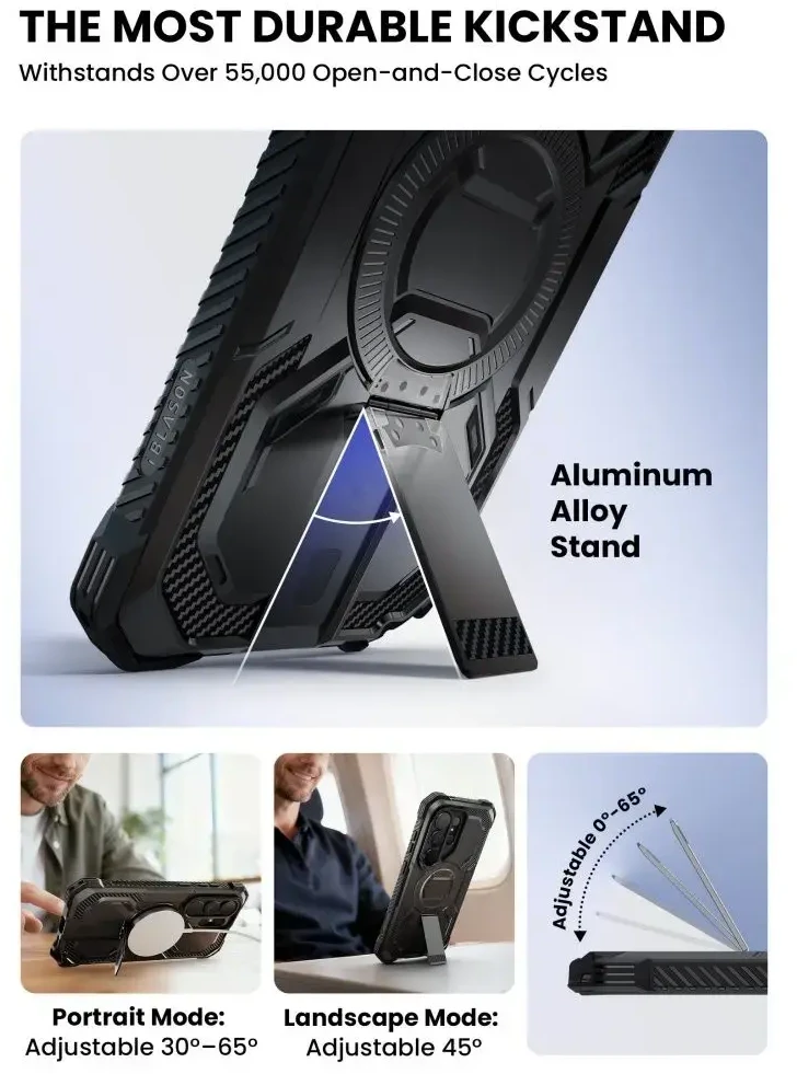 Supcase iBlason ArmorBox Clip Mag telefono dėklas su MagSafe palaikymu Samsung Galaxy S26 Ultra (S948) juodas