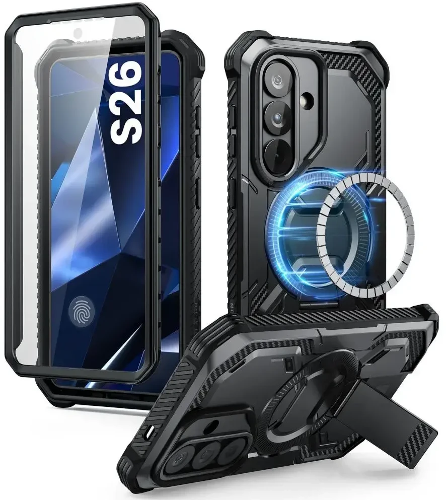 Dėklas SupCase IBLSN ArmorBox Mag MagSafe Samsung Galaxy S26 juodos spalvos