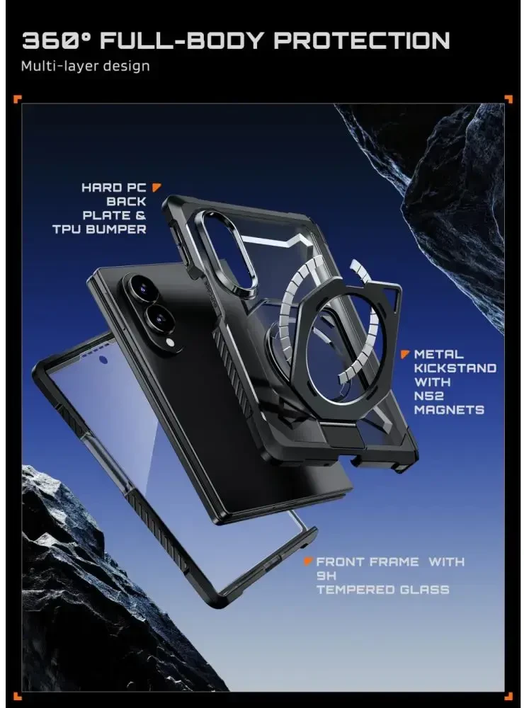 Dėklas SUPCASE UB GRIP MAG MagSafe Samsung Galaxy Z FOLD 8 Juodas