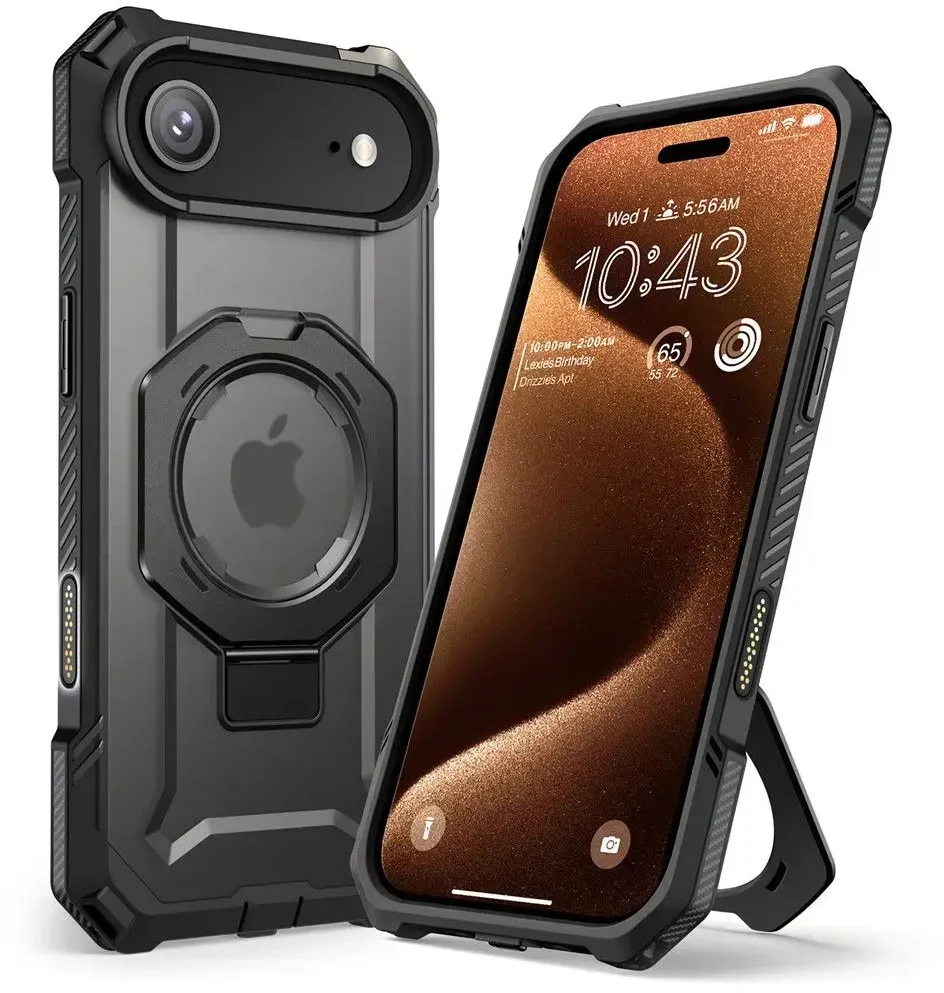 Supcase UB Grip Mag MagSafe dėklas skirtas Apple iPhone 17 Air – juodos spalvos