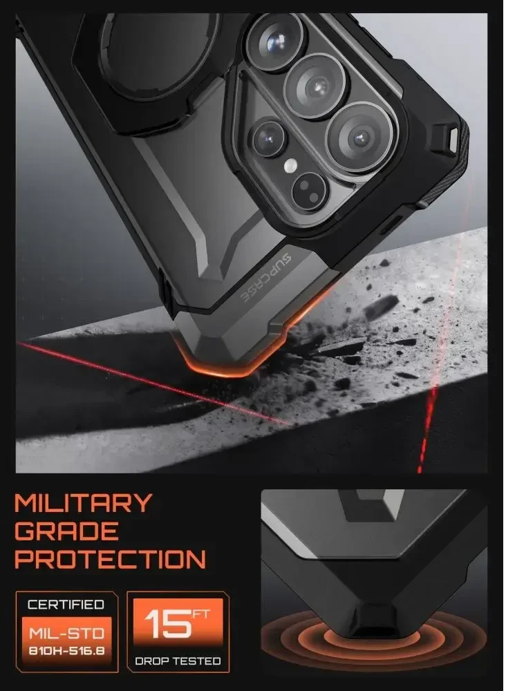 SupCase UB GRIP MAG MagSafe Samsung Galaxy S26 Ultra dėklas juodos spalvos