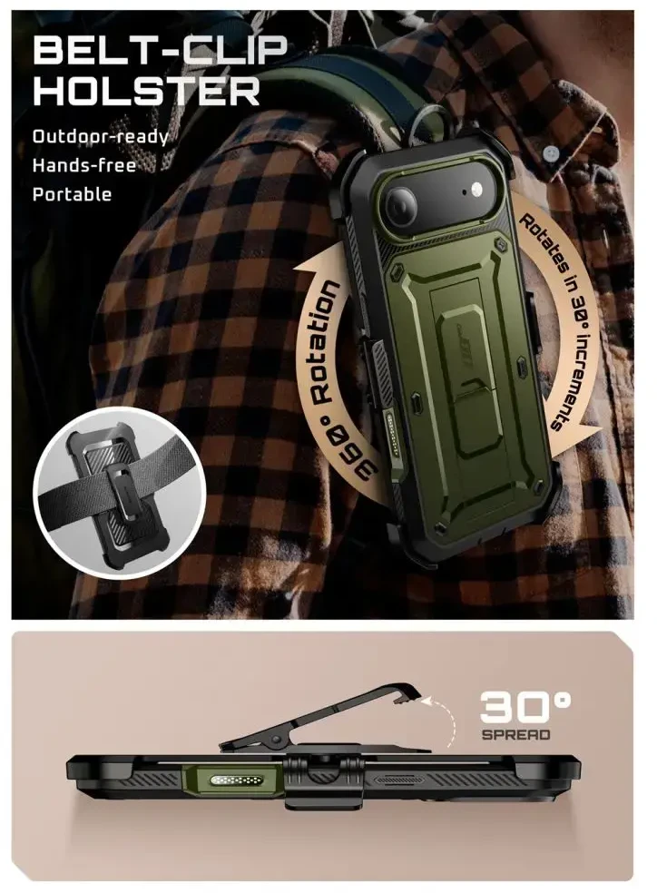 Supcase UB Pro dėklas skirtas iPhone 17 Air – žalios spalvos