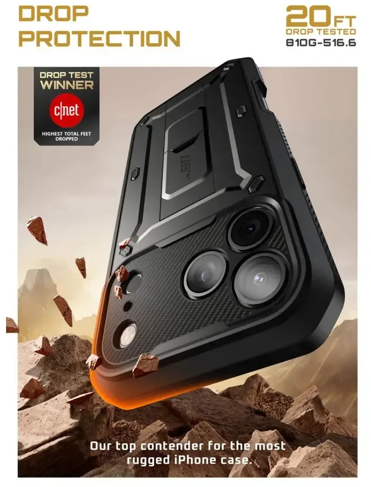 Dėklas SUPCASE UB PRO IPHONE 17 PRO MAX Juoda