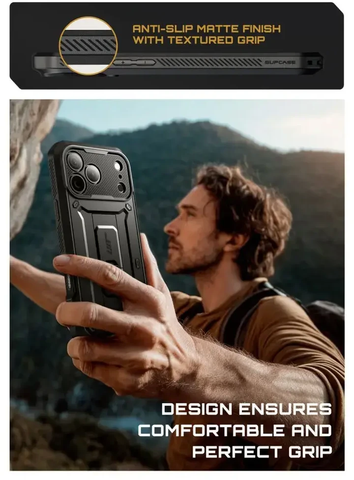 Dėklas SUPCASE UB PRO IPHONE 17 PRO MAX Juoda