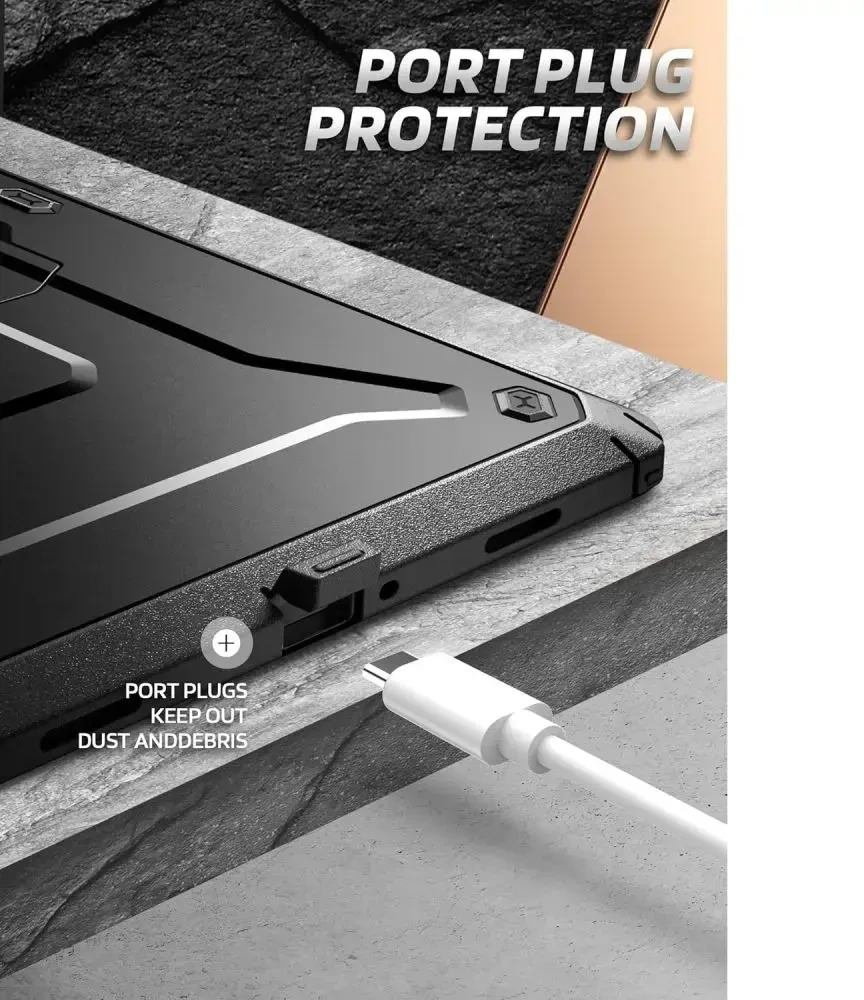 SupCase Unicorn Beetle Pro Samsung Galaxy Tab A11+ Plus 11.0 X230 / X235 / X236 dėklas juodos spalvos