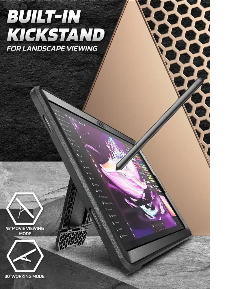 SupCase Unicorn Beetle Pro Samsung Galaxy Tab A11+ Plus 11.0 X230 / X235 / X236 dėklas juodos spalvos