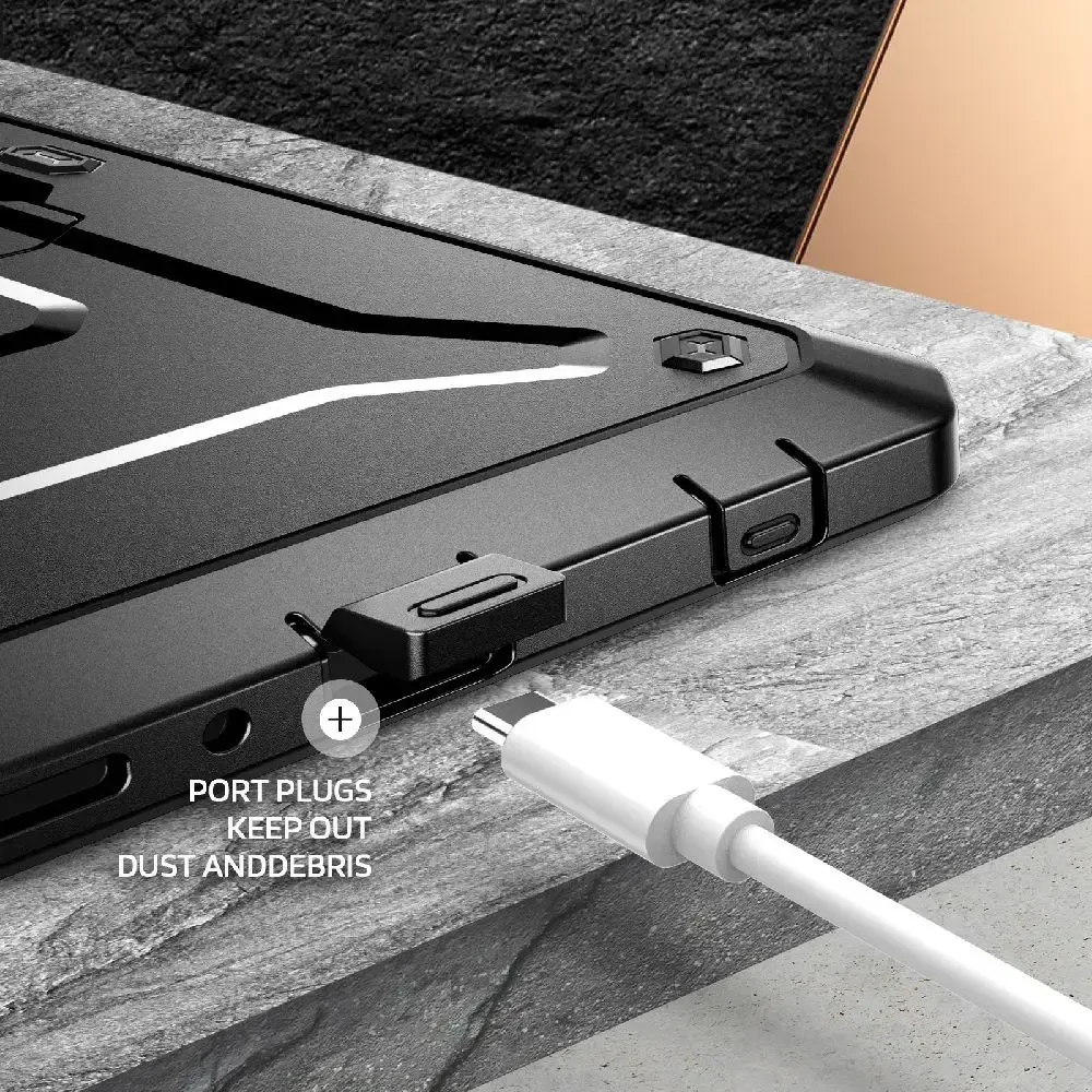 SUPCASE UNICORN BEETLE Pro Galaxy TAB A11 8.7 X133 / X135 juodos spalvos