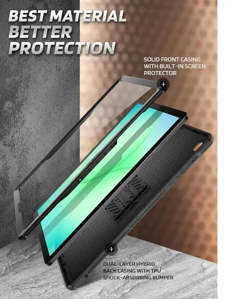 SupCase Unicorn Beetle Pro Samsung Galaxy Tab A11+ Plus 11.0 X230 / X235 / X236 dėklas juodos spalvos