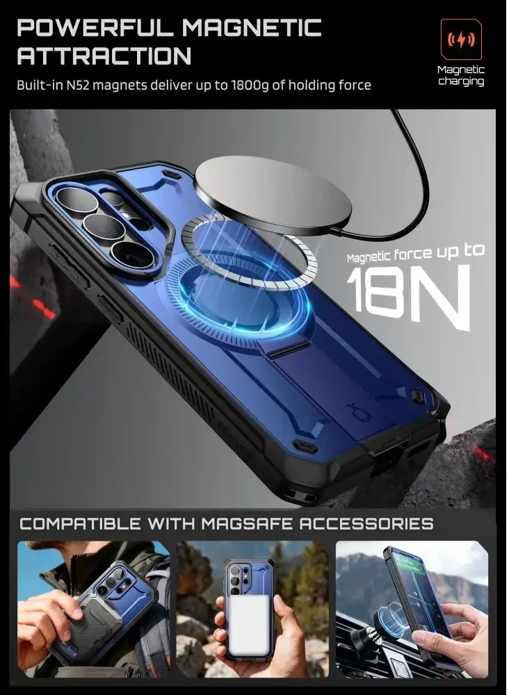 „SupCase Unicorn Beetle Pro MAG MagSafe 2“ dėklas Samsung Galaxy S26 Ultra dėklas Cobalt