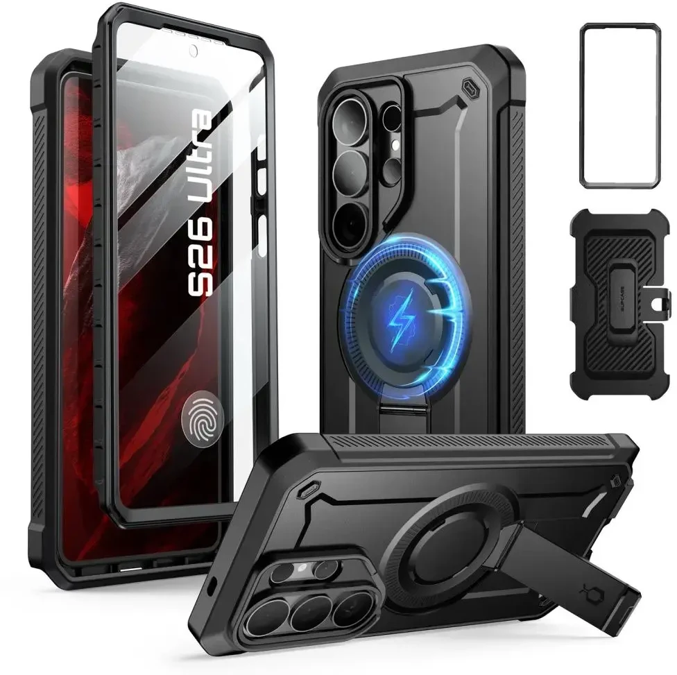 SupCase Unicorn Beetle Pro MAG MagSafe 2-set Samsung Galaxy S26 Ultra dėklas juodos spalvos