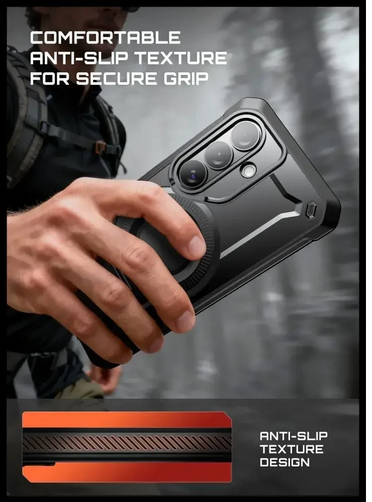 SupCase Unicorn Beetle Pro MAG MagSafe 2-set Samsung Galaxy S26 dėklas juodos spalvos