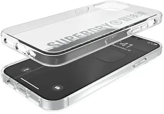 Dėklas SUPERDRY SNAP CASE CLEAR IPHONE12/12 PRO TRANSPARENT / Sidabrinis