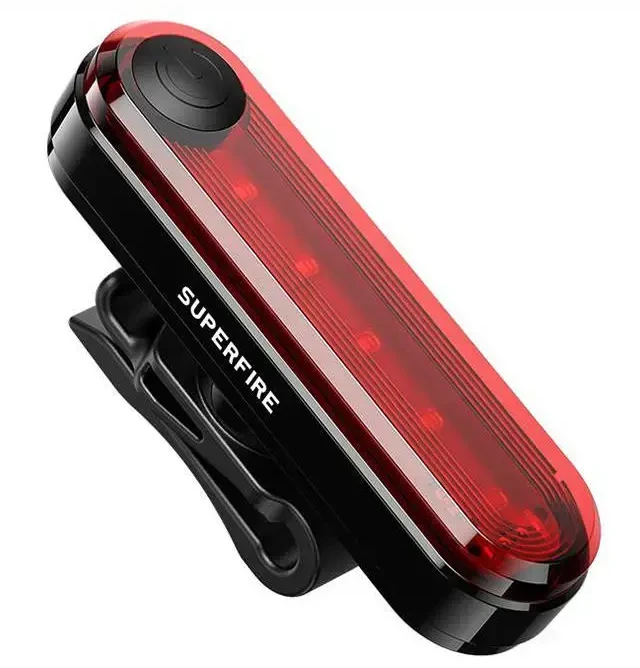 Superfire BTL01 galinis dviračio žibintas, USB, 230mAh