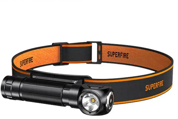 Du viename priekinis žibintas Superfire TH04, 600 lm, USB-C