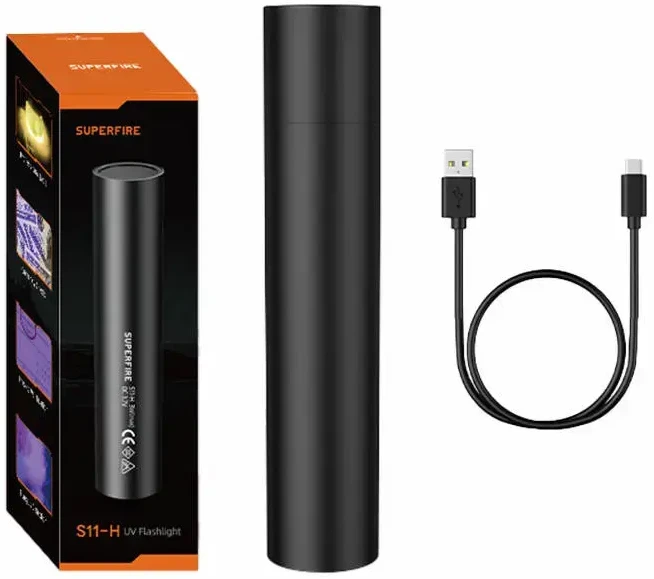 Superfire UV Flashlight Supfire S11-H, 365NM, USB-C