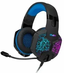 Ausinės su mikrofonu SVEN AP-U980MV juodas-mėlynas (USB, LED, 7.1), SV-015633