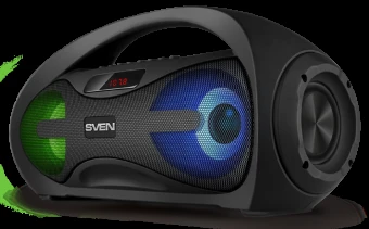 Garsiakalbis SVEN PS-425, juodas (12W, Bluetooth, FM, USB, Micro SD, LED-ekranas, 1500mA*h); SV-019624