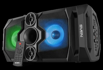 Garsiakalbis SVEN PS-655, juodas (50W, TWS, Bluetooth, FM, USB, Micro SD, LED-ekranas, RC, 2x4400mA*h); SV-020163