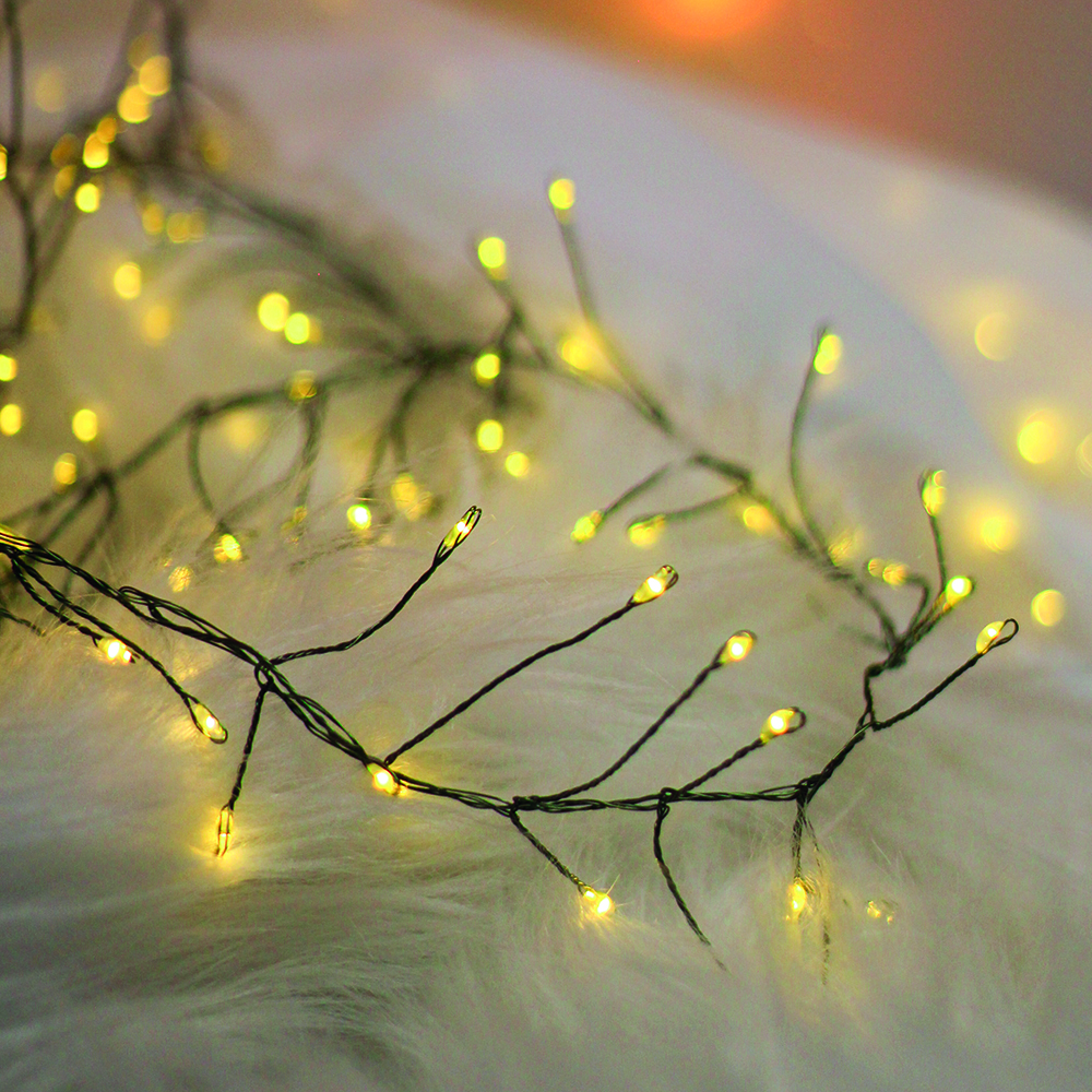 TelForceone Šviesos styga Žalias TWIG CLF-01 600LED geltona 6m + 5m laidas Forever Light