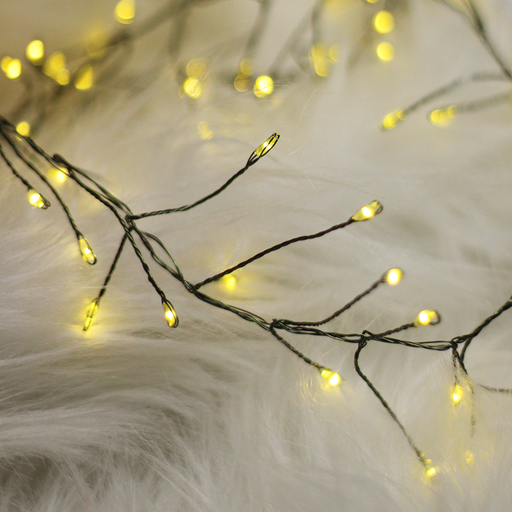 TelForceone Šviesos styga Žalias TWIG CLF-01 600LED geltona 6m + 5m laidas Forever Light