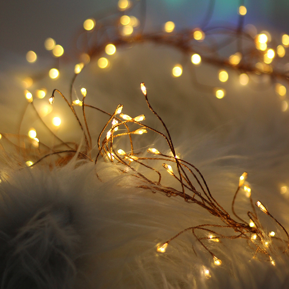 TelForceone String Light COPPER TWIG CLF-02 480LED šiltai balta 3m + 5m laidas Forever Light